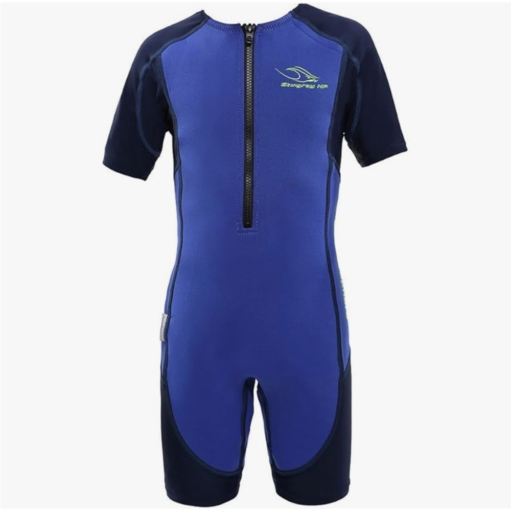 Blue and Black Short Sleeve Wetsuit
